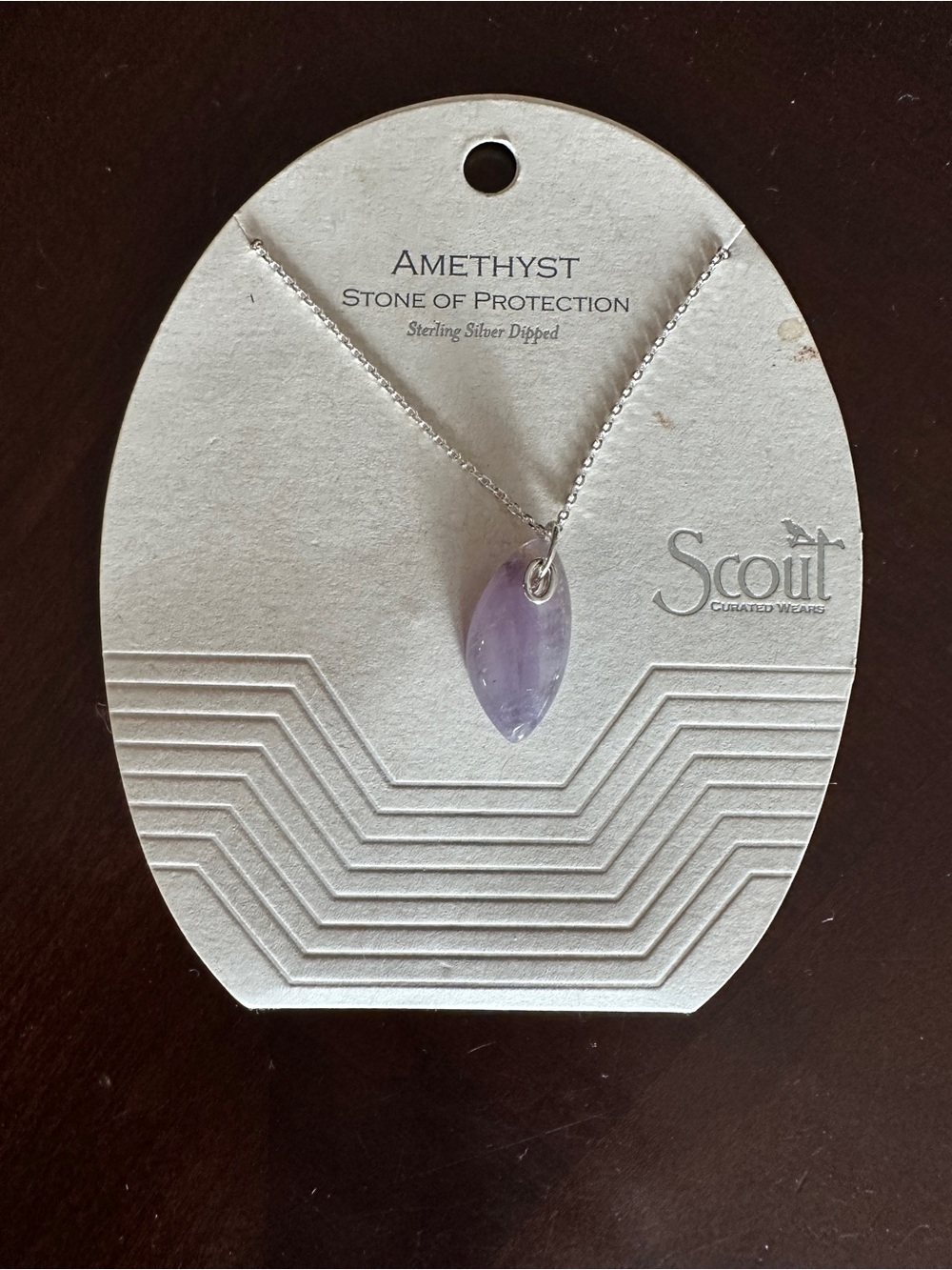 Scout Amethyst Sterling Silver-Dipped Pendant Necklace - Lavender NWT